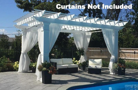 Image of Freestanding Fiberglass Pergola - Square Columns