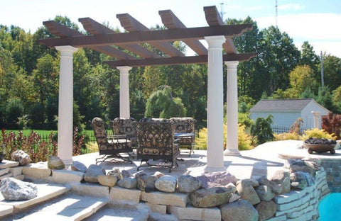 Image of Custom Freestanding Fiberglass Pergola