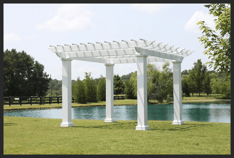 Image of Square Column Stock Fiberglass Pergola